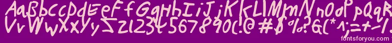 Buttonsl Font – Pink Fonts on Purple Background