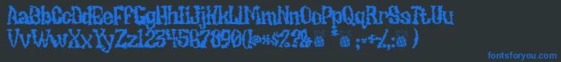 Undic Font – Blue Fonts on Black Background