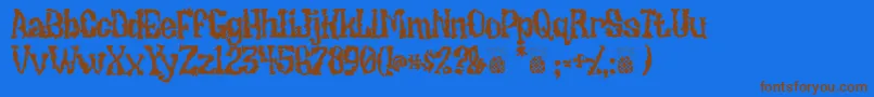 Undic Font – Brown Fonts on Blue Background
