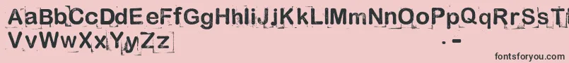 AnalProbe2012x-Schriftart – Schwarze Schriften auf rosa Hintergrund