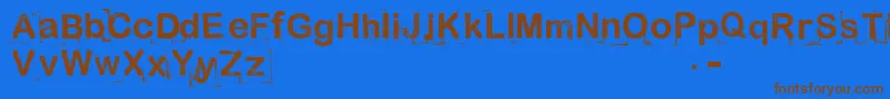 AnalProbe2012x Font – Brown Fonts on Blue Background