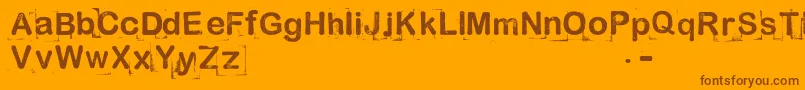 AnalProbe2012x Font – Brown Fonts on Orange Background