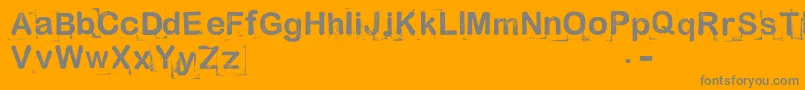 AnalProbe2012x Font – Gray Fonts on Orange Background