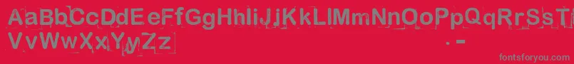 AnalProbe2012x Font – Gray Fonts on Red Background