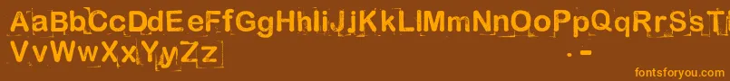 AnalProbe2012x Font – Orange Fonts on Brown Background