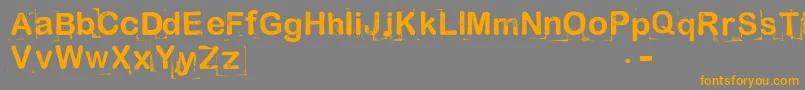 AnalProbe2012x-Schriftart – Orangefarbene Schriften auf grauem Hintergrund