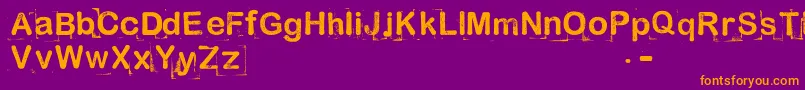 AnalProbe2012x Font – Orange Fonts on Purple Background