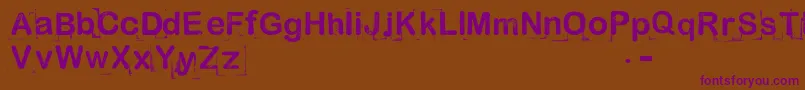 AnalProbe2012x Font – Purple Fonts on Brown Background