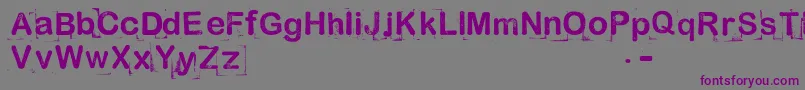 AnalProbe2012x Font – Purple Fonts on Gray Background