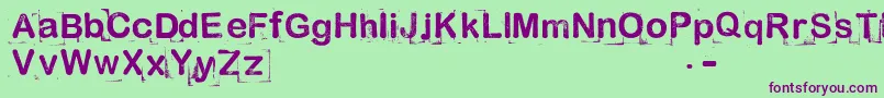 AnalProbe2012x-Schriftart – Violette Schriften auf grünem Hintergrund