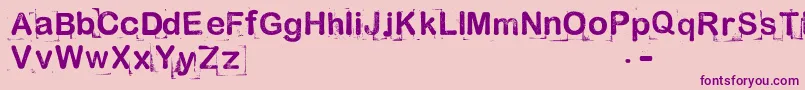 AnalProbe2012x Font – Purple Fonts on Pink Background