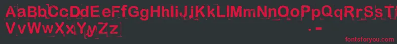 AnalProbe2012x Font – Red Fonts on Black Background