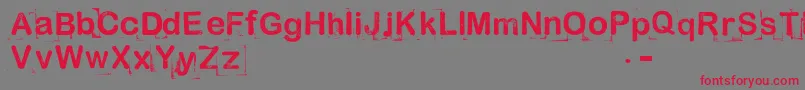 AnalProbe2012x Font – Red Fonts on Gray Background