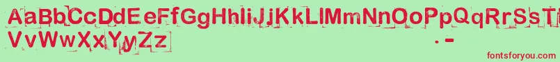 AnalProbe2012x Font – Red Fonts on Green Background