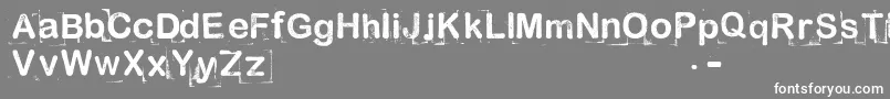 AnalProbe2012x Font – White Fonts on Gray Background