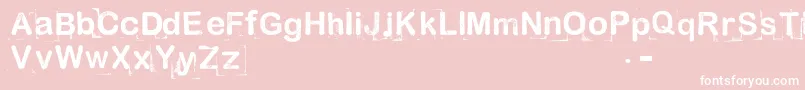 AnalProbe2012x Font – White Fonts on Pink Background