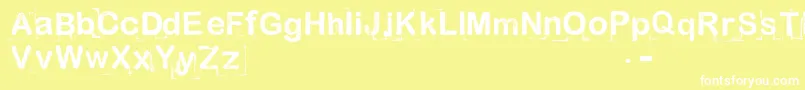AnalProbe2012x Font – White Fonts on Yellow Background