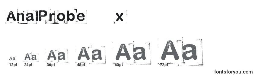 Größen der Schriftart AnalProbe2012x
