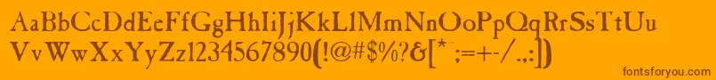 Casablancaantique Font – Brown Fonts on Orange Background