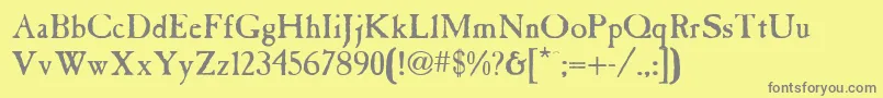 Casablancaantique Font – Gray Fonts on Yellow Background