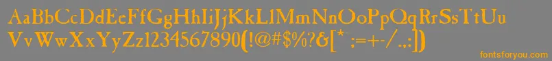Casablancaantique Font – Orange Fonts on Gray Background