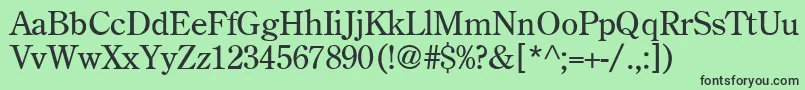 Centuryoldstyle Font – Black Fonts on Green Background
