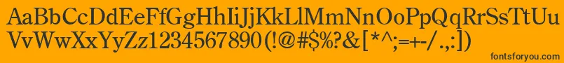 Centuryoldstyle Font – Black Fonts on Orange Background