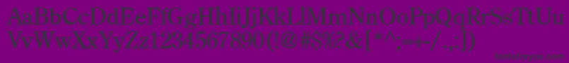 フォントCenturyoldstyle – 紫の背景に黒い文字