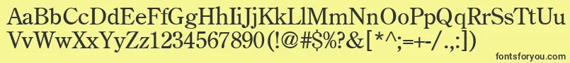 Centuryoldstyle Font – Black Fonts on Yellow Background