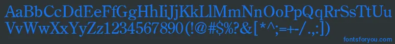 Centuryoldstyle Font – Blue Fonts on Black Background