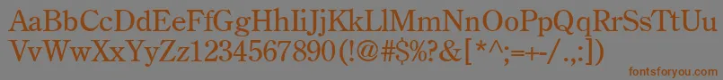 Centuryoldstyle-Schriftart – Braune Schriften auf grauem Hintergrund