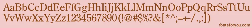 Centuryoldstyle Font – Brown Fonts on Pink Background