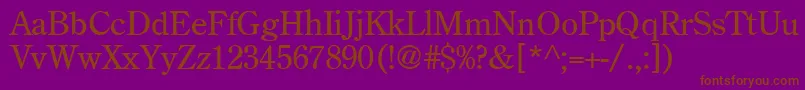 Centuryoldstyle Font – Brown Fonts on Purple Background