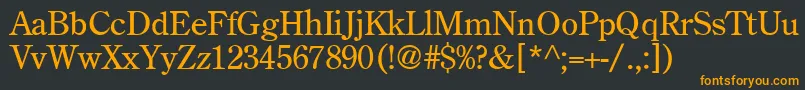 Centuryoldstyle Font – Orange Fonts on Black Background
