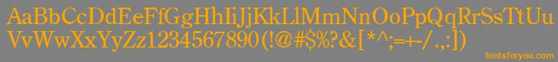 Centuryoldstyle Font – Orange Fonts on Gray Background