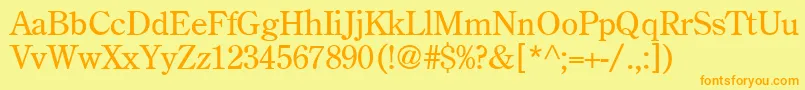 Centuryoldstyle Font – Orange Fonts on Yellow Background