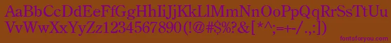 Centuryoldstyle Font – Purple Fonts on Brown Background