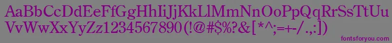 Centuryoldstyle Font – Purple Fonts on Gray Background