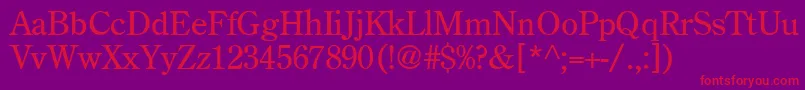 Centuryoldstyle Font – Red Fonts on Purple Background