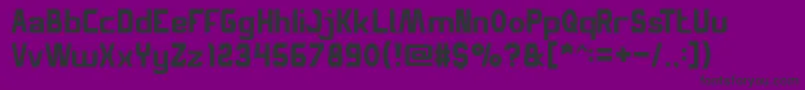 SpaceTruckin-Schriftart – Schwarze Schriften auf violettem Hintergrund