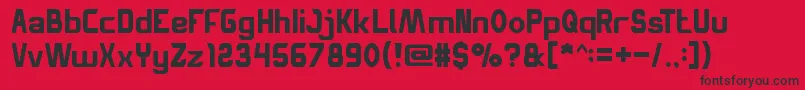 SpaceTruckin Font – Black Fonts on Red Background