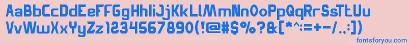 SpaceTruckin Font – Blue Fonts on Pink Background