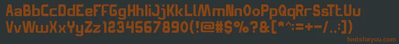 SpaceTruckin Font – Brown Fonts on Black Background
