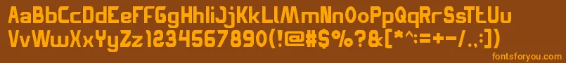 SpaceTruckin Font – Orange Fonts on Brown Background