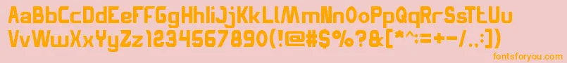 SpaceTruckin Font – Orange Fonts on Pink Background