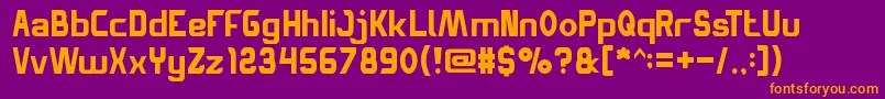 SpaceTruckin Font – Orange Fonts on Purple Background