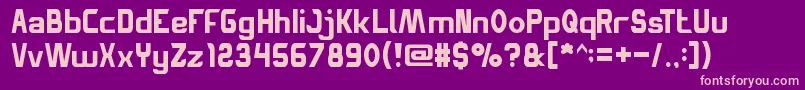 SpaceTruckin Font – Pink Fonts on Purple Background