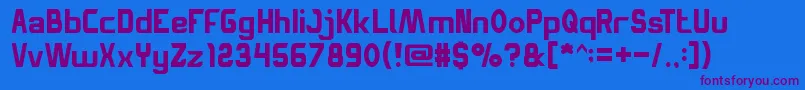 SpaceTruckin Font – Purple Fonts on Blue Background