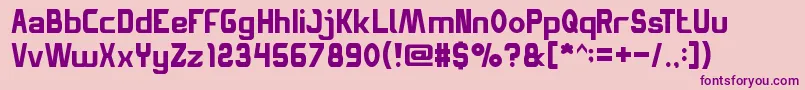 SpaceTruckin Font – Purple Fonts on Pink Background