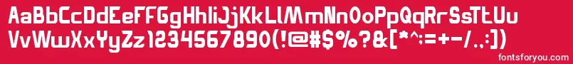 フォントSpaceTruckin – 赤い背景に白い文字